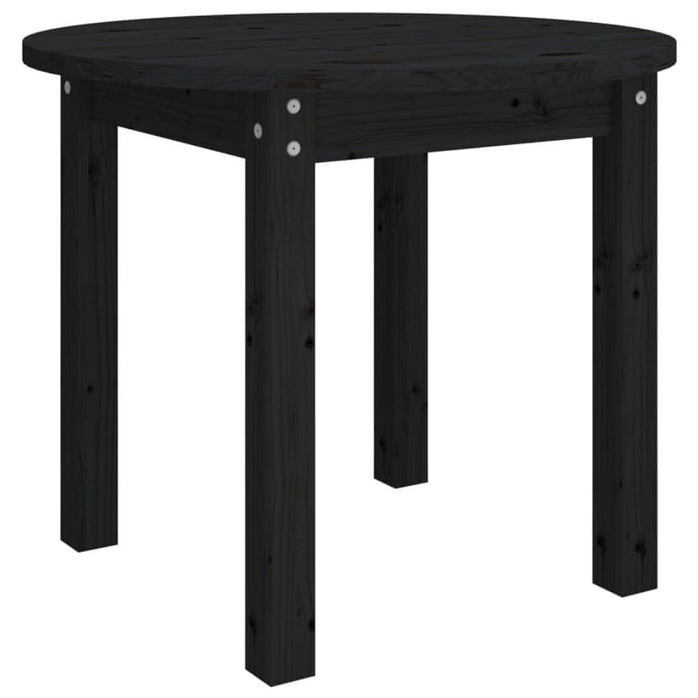 Vidaxl Konferenčný stolík čierny Ø 55x45 cm borovicový masív